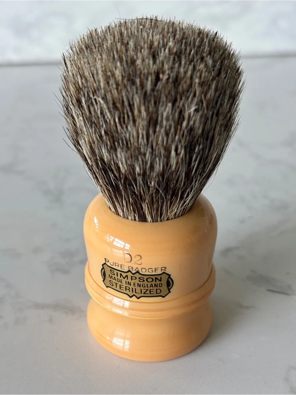 Vintage Simpson D2 Pure Badger Shave Brush